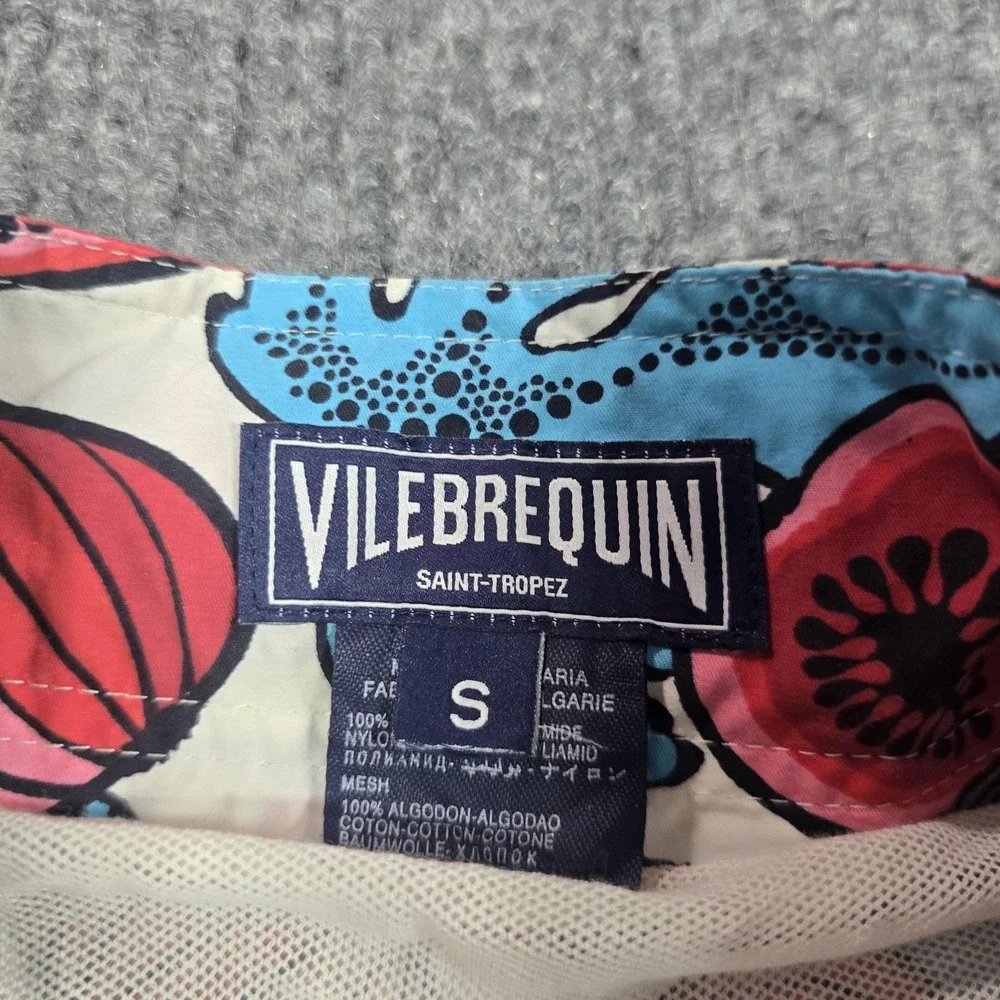 Vintage Vilebrequin Swim Shorts Mens Small Multicolor Floral Drawstring‎ Lined
